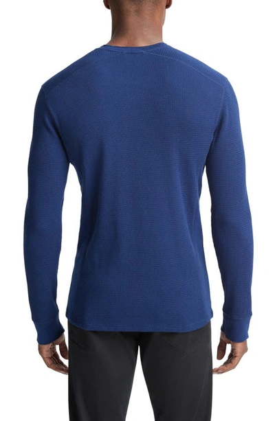 Shop Vince Thermal Long Sleeve T-shirt In Royal Blue