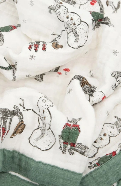 Shop Little Unicorn Cotton Muslin Baby Quilt In Snow Day