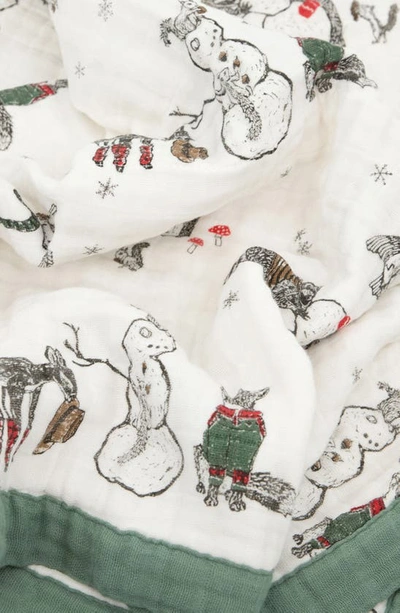 Little Unicorn Cotton Muslin Baby Quilt In Snow Day
