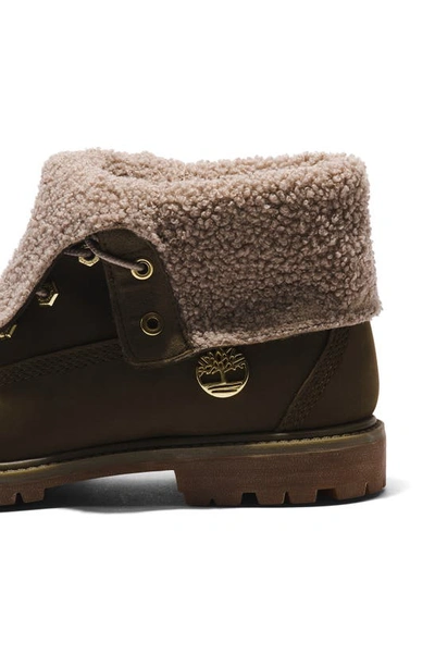 Shop Timberland 6.5-inch Waterproof Faux Fur Lined Boot In Olive Nubuck