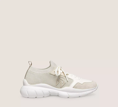 Shop Stuart Weitzman 5050 Sneaker In Light Beige & White