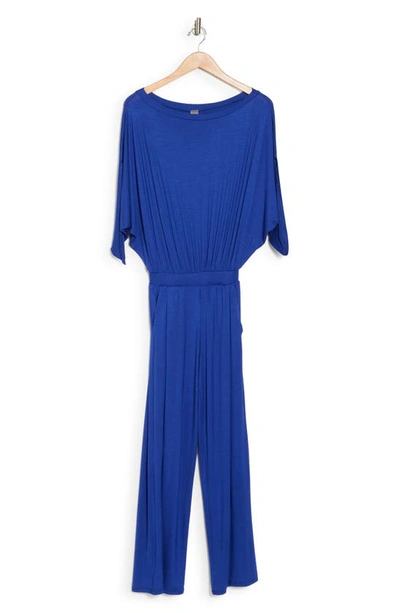 Shop Go Couture Raglan Sleeve Jumpsuit In Royal