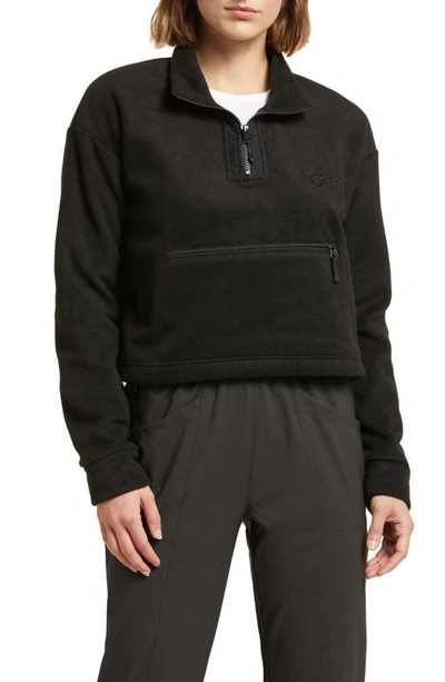 Shop Picture Organic Clothing Tilite Quarter Zip Fleece Top In Black