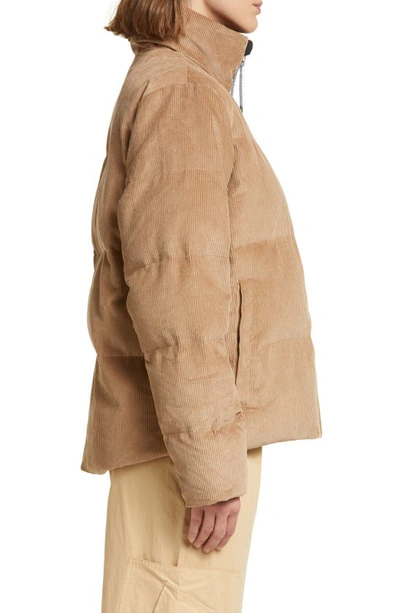 Picture Organic Clothing Nury Organic Cotton Corduroy Puffer Jacket In Dark Stone