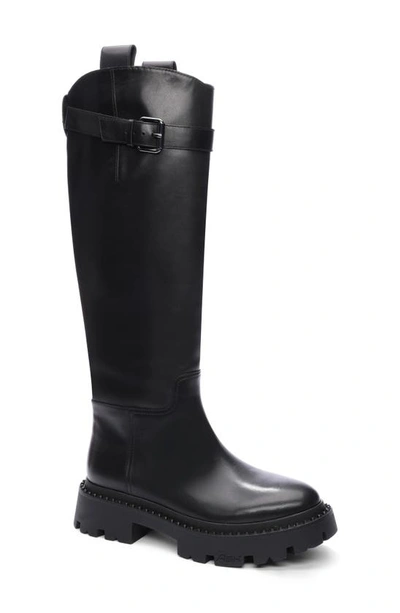 Shop Ash Galaxy Lug Riding Boot In Black