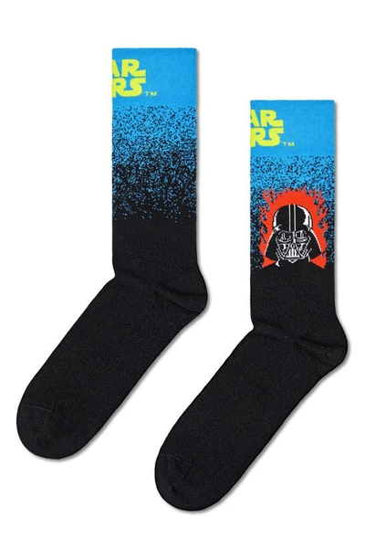 Shop Happy Socks X Star Wars Assorted 3-pack Lightsaber™ Socks Gift Box In Black