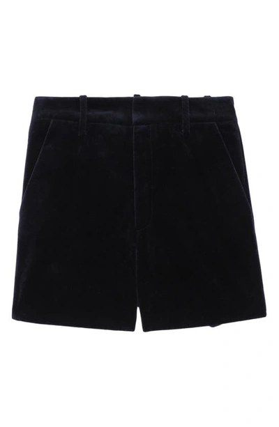 Shop Zadig & Voltaire Cotton Velvet Shorts In Encre