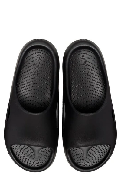 Crocs Mellow Recovery Waterproof Slide Sandal In Black