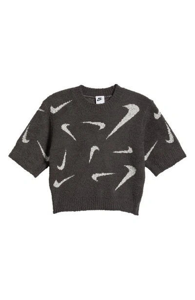 Nike Sportswear Phoenix Cozy BouclÃ© Slim Short-Sleeve Cropped Knit Top  'Light Orewood Brown/Medium Ash' - FD4286-104