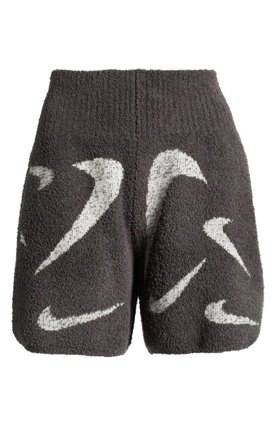 Shop Nike Sportswear Phoenix Cozy Bouclé Shorts In Medium Ash/ Light Ore Brown