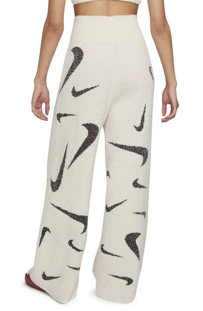Shop Nike Sportswear Phoenix Cozy Bouclé Wide Leg Pants In Light Ore Wood Brown/ Ash