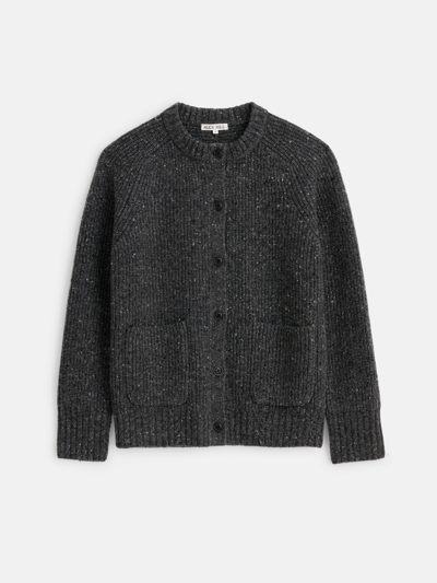 Shop Alex Mill Chunky Rib Cardigan In Donegal In Charcoal