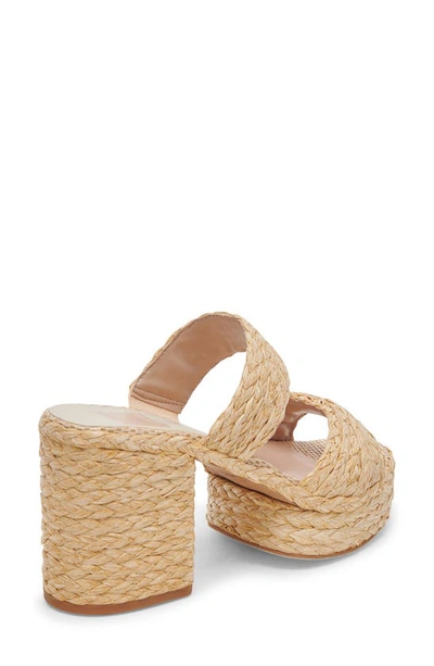 Shop Dolce Vita Latoya Raffia Platform Sandal In Lt Natural Raffia