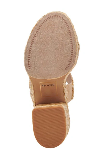 Shop Dolce Vita Latoya Raffia Platform Sandal In Lt Natural Raffia