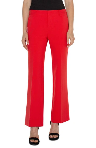 Shop Liverpool Los Angeles Kelsey Flare Stretch Suiting Pants In Lava Flow