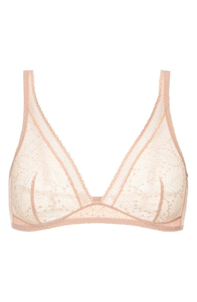 Simone Perele Full Coverage Lace Underwire Bra In Pinky Sand