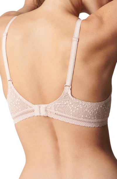 Shop Simone Perele Comete Underwire 3d Plunge Bra In Pinky Sand