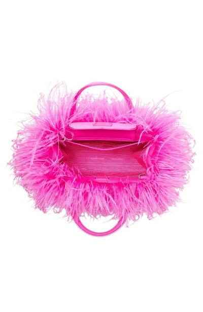 Kate Spade Small Sam Icon Feather Embellished Crossbody Bag In Vivid Snapdragon