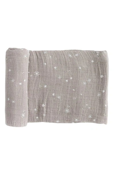 Shop Little Unicorn Cotton Muslin Swaddle Blanket In Snow Flurries
