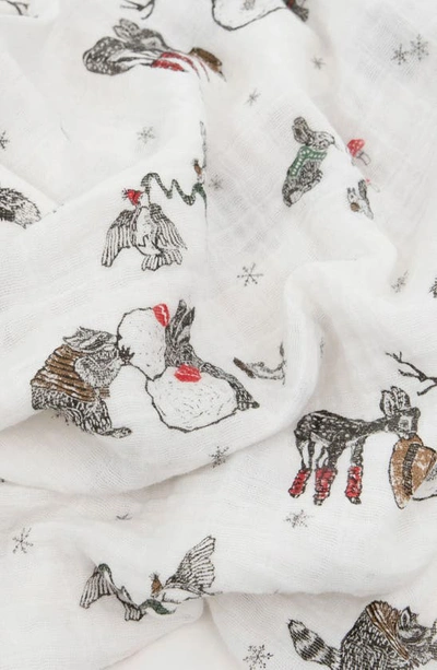 Little Unicorn Cotton Muslin Swaddle Blanket In Snow Day