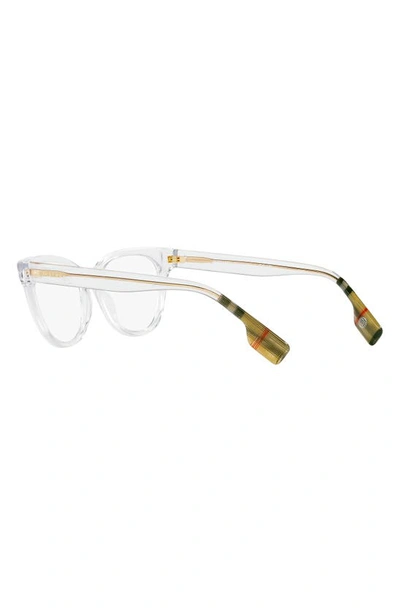 Shop Burberry Evelyn 51mm Cat Eye Optical Glasses In Rose Gold Black