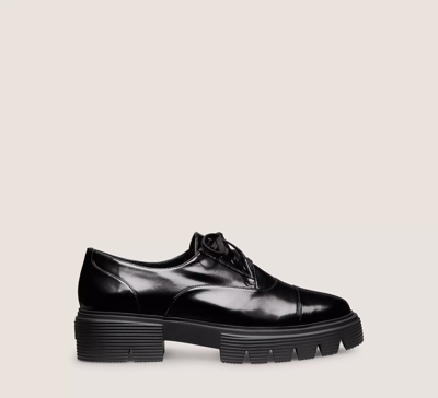 Shop Stuart Weitzman Nolita Lace-up Oxford Flats & Loafers In Black