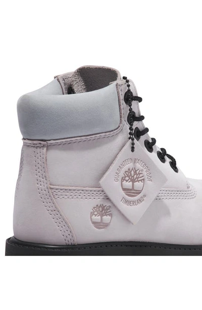 Shop Timberland Kids' Premium Waterproof Hiking Boot In Lilac Marble