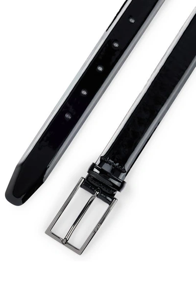 Shop Hugo Boss Carmello Patent Leather Belt In Black