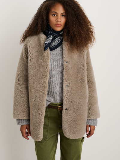 Alex Mill Owen Barry Mae Shearling Coat In Savannah