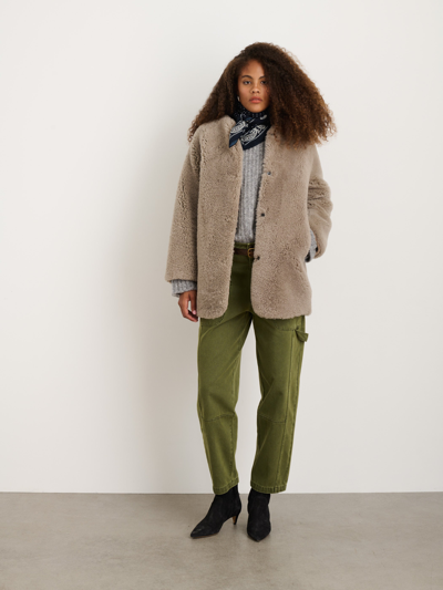 Alex Mill Owen Barry Mae Shearling Coat In Savannah