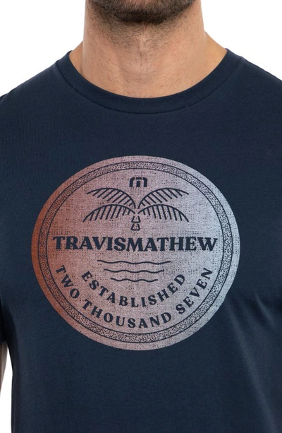 Shop Travismathew Climate Zone Graphic T-shirt In Total Eclipse