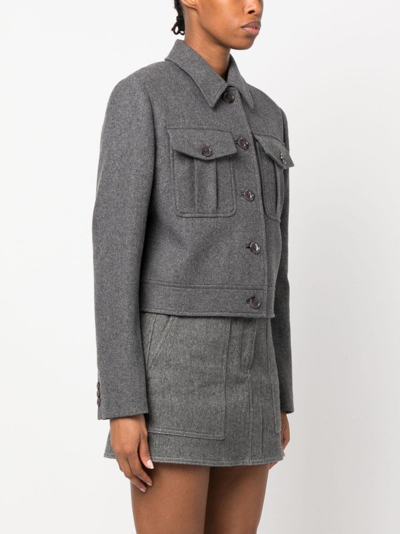 Kenzo Logo Patch Jacket Casual Jackets, Parka Gray