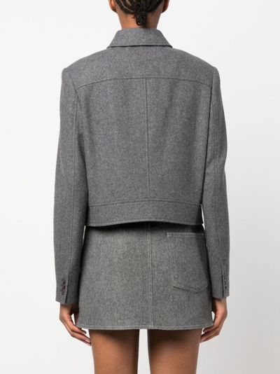 Kenzo Logo Patch Jacket Casual Jackets, Parka Gray