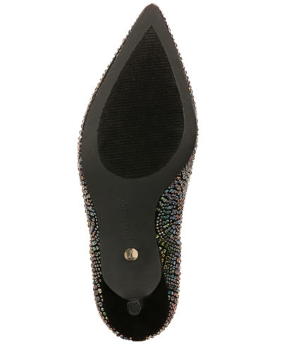 Shop Thalia Sodi Women's Heathere Slip-on Pointed-toe Mid-heel Pumps In Black Flyknit