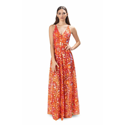 Shop Dress The Population Ariyah Gown In Orange