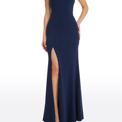 Shop Dress The Population Paige Gown In Blue