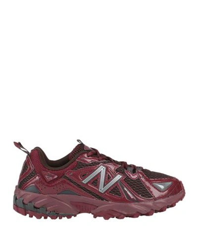 Shop New Balance 610v1 Man Sneakers Burgundy Size 9 Textile Fibers In Red