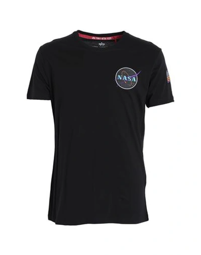 Shop Alpha Industries Man T-shirt Black Size L Cotton