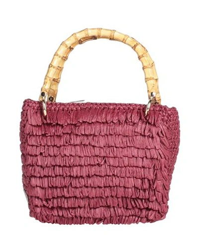 Shop Chica Woman Handbag Garnet Size - Viscose, Bamboo In Red