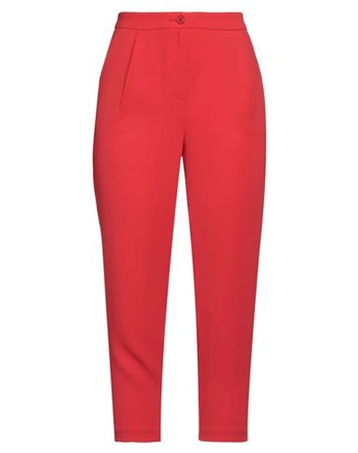 Shop Byblos Woman Pants Red Size 8 Polyester
