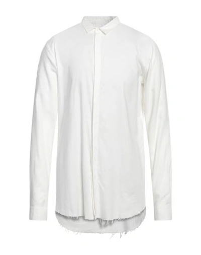 Shop Marsēm Man Shirt Off White Size L Viscose, Cotton