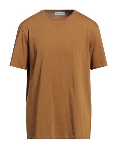 Shop Trussardi Man T-shirt Khaki Size 3xl Cotton In Beige