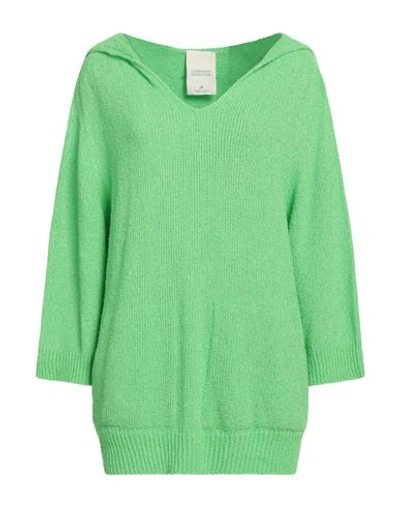 Compagnia Italiana Woman Sweater Green Size Xl Cotton, Polyamide In Green
