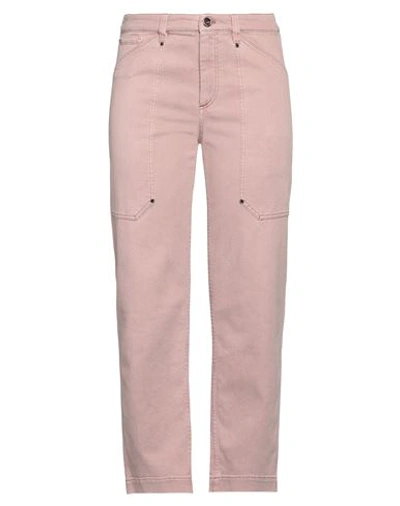 Shop Brunello Cucinelli Woman Jeans Pastel Pink Size 10 Cotton, Elastane