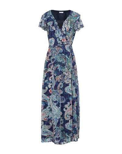 Shop Liu •jo Woman Maxi Dress Midnight Blue Size 6 Polyester