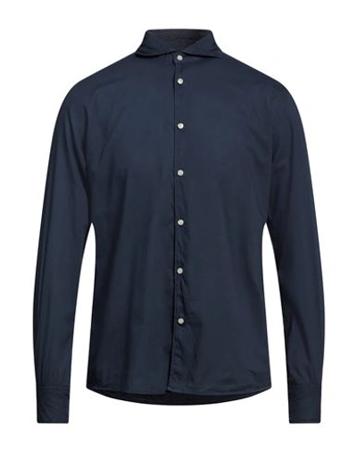 Shop Deperlu Man Shirt Navy Blue Size M Cotton