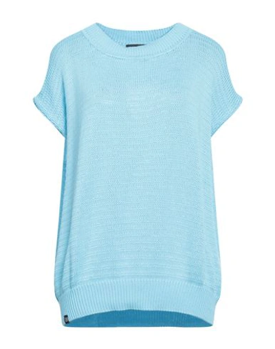 Shop Bruno Carlo Woman Sweater Sky Blue Size M/l Cotton