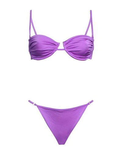 Shop Matinee Matineé Woman Bikini Purple Size Xl Polyamide, Elastane