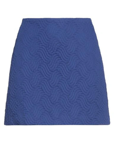 Shop P.a.r.o.s.h P. A.r. O.s. H. Woman Mini Skirt Blue Size S Cotton, Polyamide