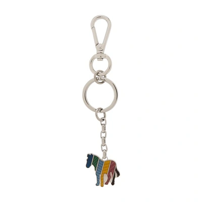 Shop Paul Smith Keyring With Zebra Motif In 97